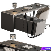 Manager Desk - Office Furniture 518 3D Model Vray, Corona