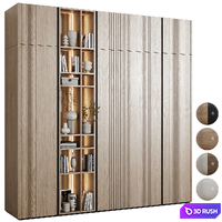 Modular wardrobe in a modern minimalist style 90 3D Model Vray, Corona