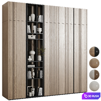 Modular wardrobe in a modern minimalist style 90 3D Model Vray, Corona