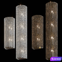 Luxury Crystal Wall Lamp 3D Model Corona