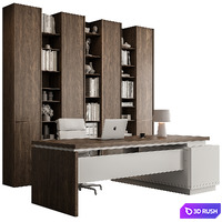 Boss Desk - Office Furniture 521 3D Model Vray, Corona