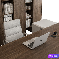 Boss Desk - Office Furniture 521 3D Model Vray, Corona