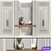 Modular wardrobe in neoclassical style 06