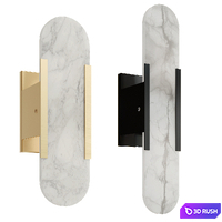 Geometric Harmony Alabaster Wall Lamp 3D Model Vray