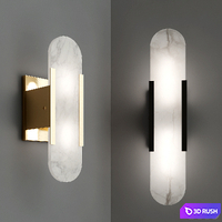 Geometric Harmony Alabaster Wall Lamp 3D Model Vray