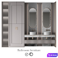 Bathroom furniture No. 30 3D Model Vray, Corona
