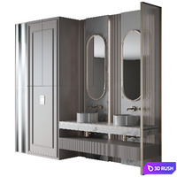 Bathroom furniture No. 30 3D Model Vray, Corona