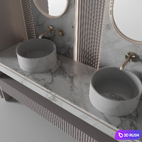 Bathroom furniture No. 30 3D Model Vray, Corona