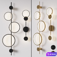 Set of LED wall sconces_1 3D Model Corona