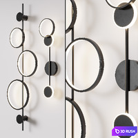 Set of LED wall sconces_1 3D Model Corona