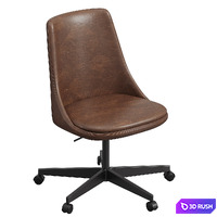Jaz Leather Swivel Desk Chair 3D Model Corona