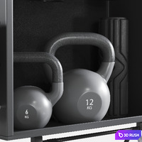 Home Gym Equipment 3D Model Vray, Corona