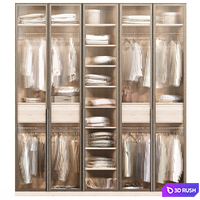 Wardrobe wardrobe with decor 3D Model Corona