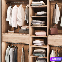 Wardrobe wardrobe with decor 3D Model Corona