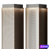 Metal columns with perforation No. 3 3D Model Vray, Corona