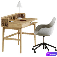 Workplace 3D Model Vray, Corona