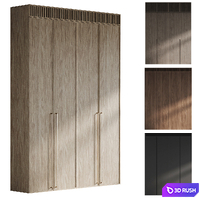 Set of wardrobe cabinets with ventilation grille 3D Model Vray, Corona