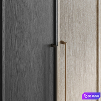 Set of wardrobe cabinets with ventilation grille 3D Model Vray, Corona