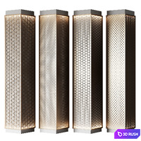 Metal columns with perforation No. 4 3D Model Vray, Corona