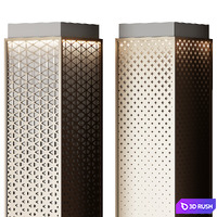 Metal columns with perforation No. 4 3D Model Vray, Corona