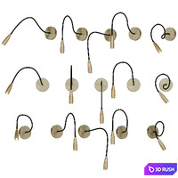 Twist Wall Light by Murano Plus 3D Model Vray, Corona