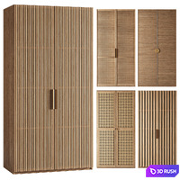 Wardrobe 4 types 3D Model Corona