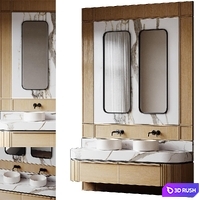 Bathroom furniture 3D Model Corona