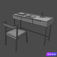 Workplace 05 3D Model Vray, Corona