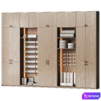 Yoga and pilates studio closet with equipment 2 3D Model Vray, Corona