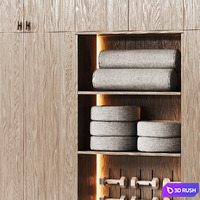 Yoga and pilates studio closet with equipment 2 3D Model Vray, Corona