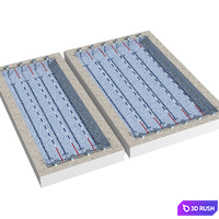 Swimming pool with paths 3D Model Vray, Corona
