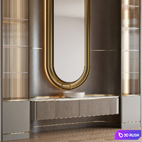 Bathroom furniture 107 3D Model Vray, Corona