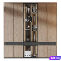 Cabinet set 387 3D Model Vray