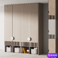 503 furniture for children 06 cupboard with toys and decor in 4 options 3D Model Vray, Corona