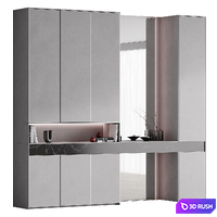 Wardrobe 009 | Wardrobe 3D Model Vray, Corona