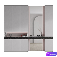 Wardrobe 009 | Wardrobe 3D Model Vray, Corona