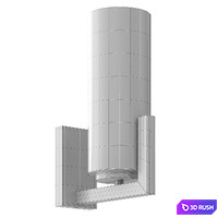 Fortano wall light made of glass 3D Model Corona