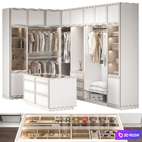 Dressing room with island 3D Model Corona