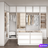 Dressing room with island 3D Model Corona