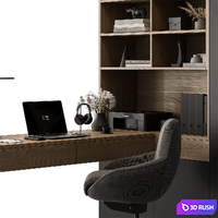 Home Office - Office Furniture 573 3D Model Vray, Corona
