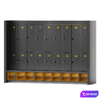 Lockers Set-2 3D Model Vray, Corona