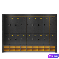 Lockers Set-2 3D Model Vray, Corona
