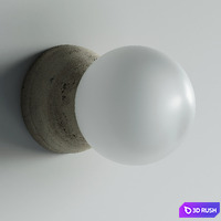 Davidpompa Fiorito rock Origo white wall light scene 3D Model Vray, Corona