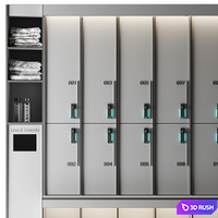 Locker Gym 3D Model Corona