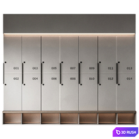 Locker rooms 08 3D Model Corona