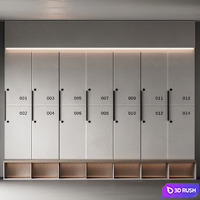 Locker rooms 08 3D Model Corona