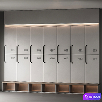 Locker rooms 08 3D Model Corona