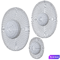 RBW Crepe Sconce 3D Model Vray, Corona