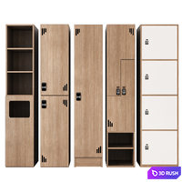 Locker room lockers 006 3D Model Corona