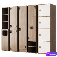 Locker room lockers 006 3D Model Corona